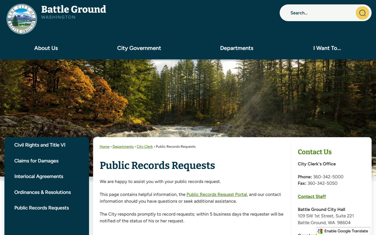 Battle Ground people search public records page