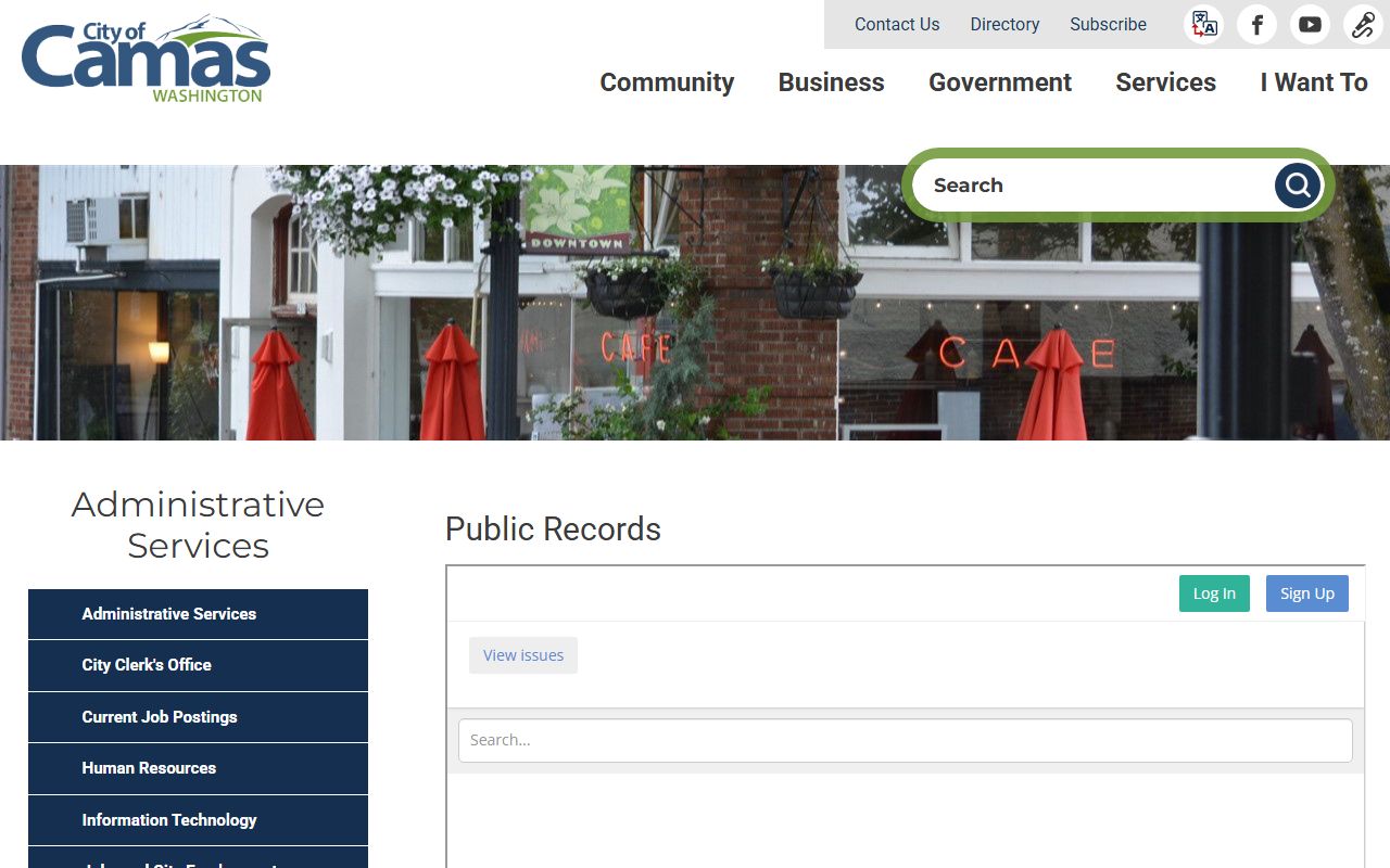 Camas people search public records main page