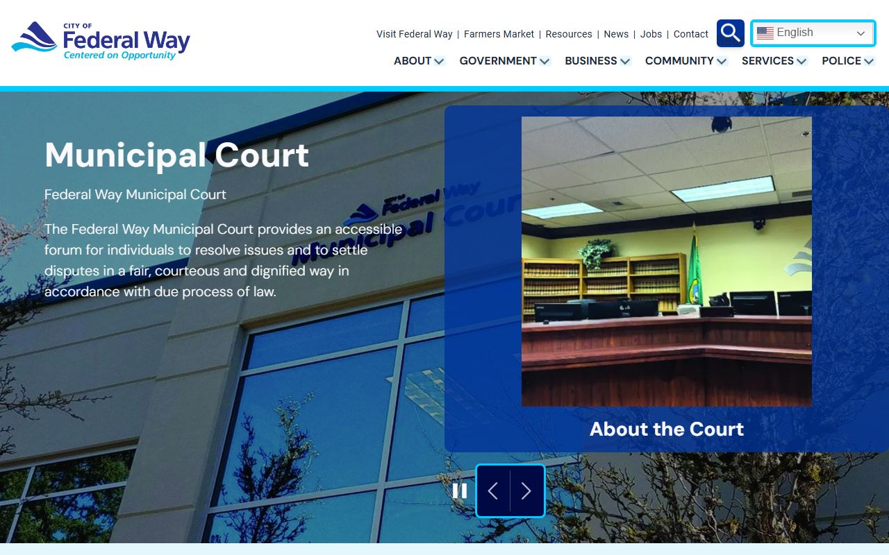 Federal Way people search municipal court page