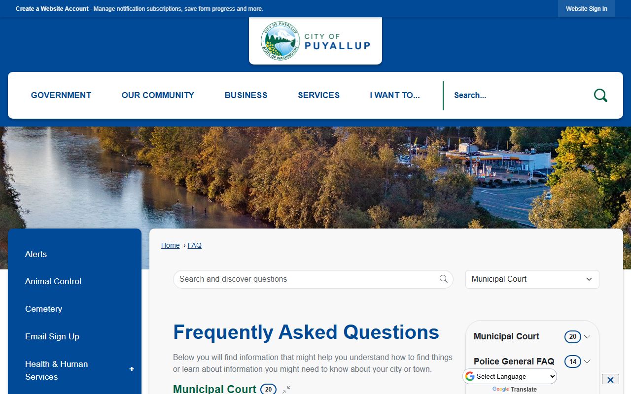 Puyallup people search FAQ page