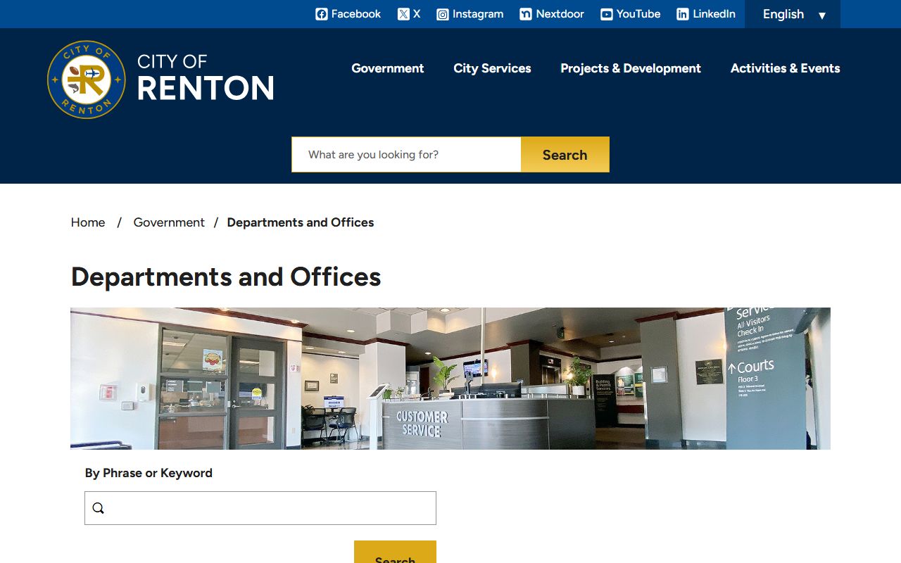 Renton people search departments directory