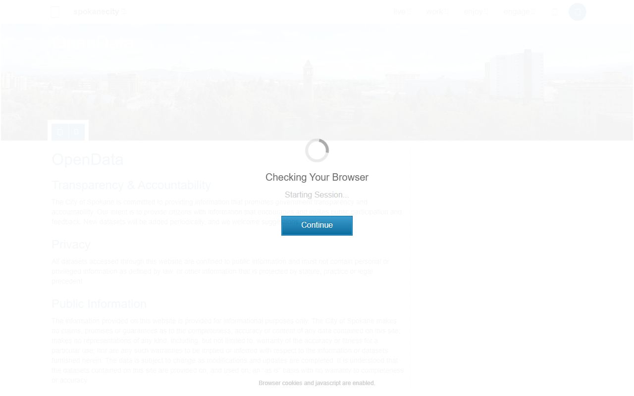 Spokane people search open data portal