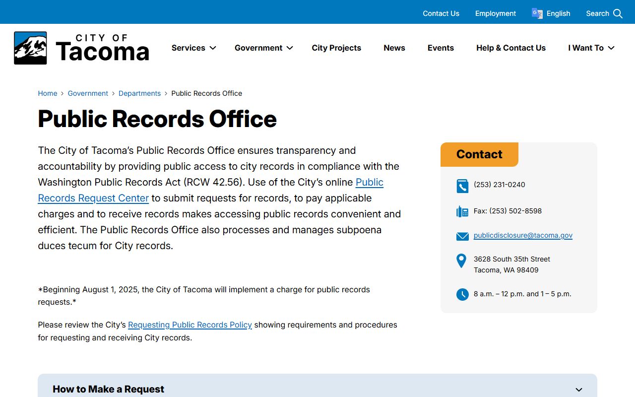 Tacoma people search public records office portal