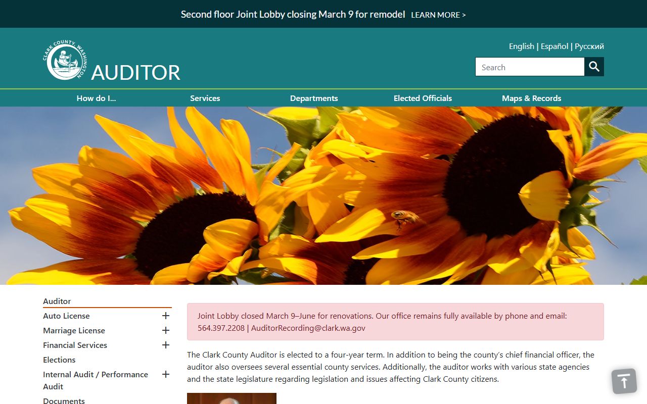 Clark County people search auditor recording