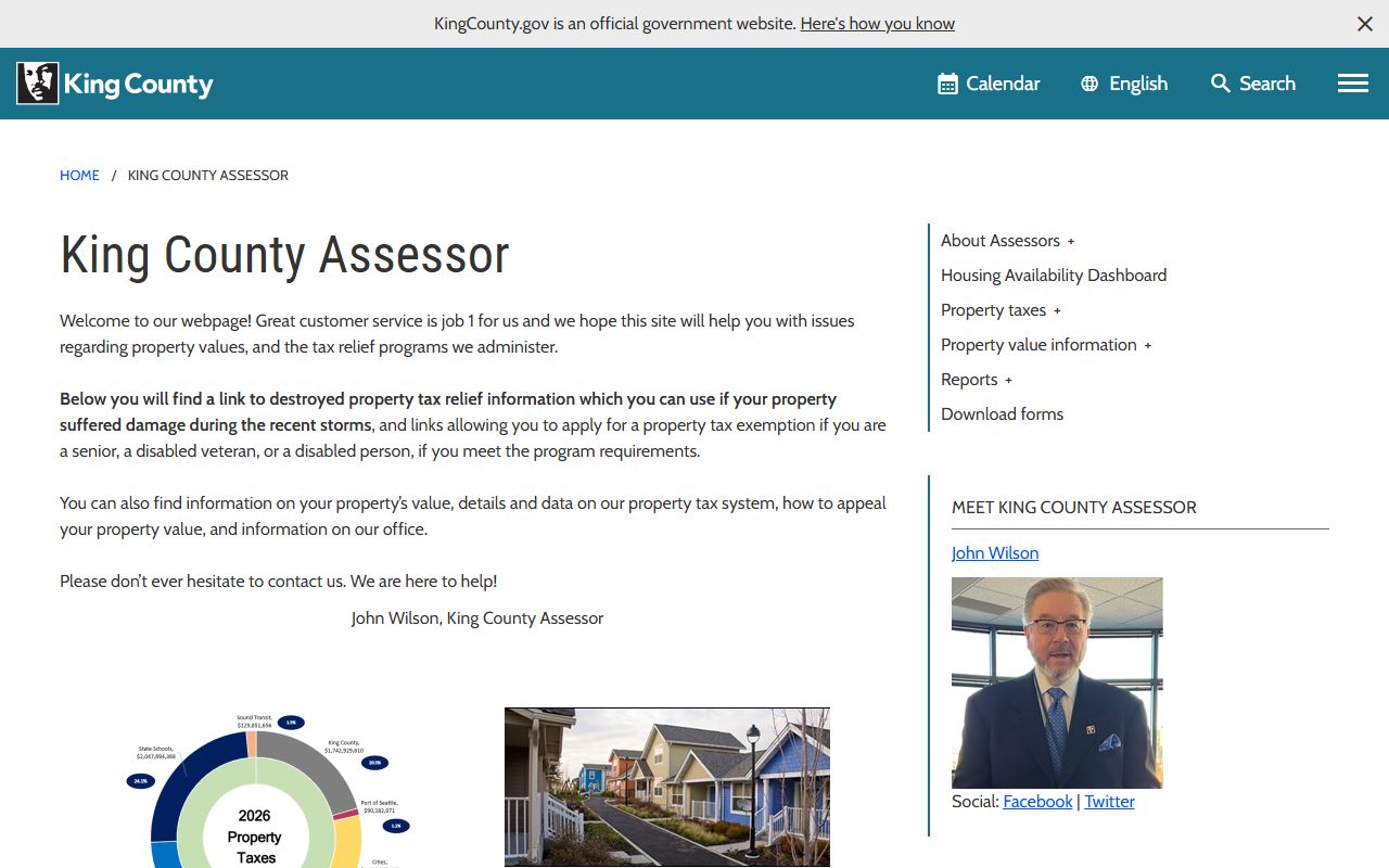 King County people search via Assessor property lookup