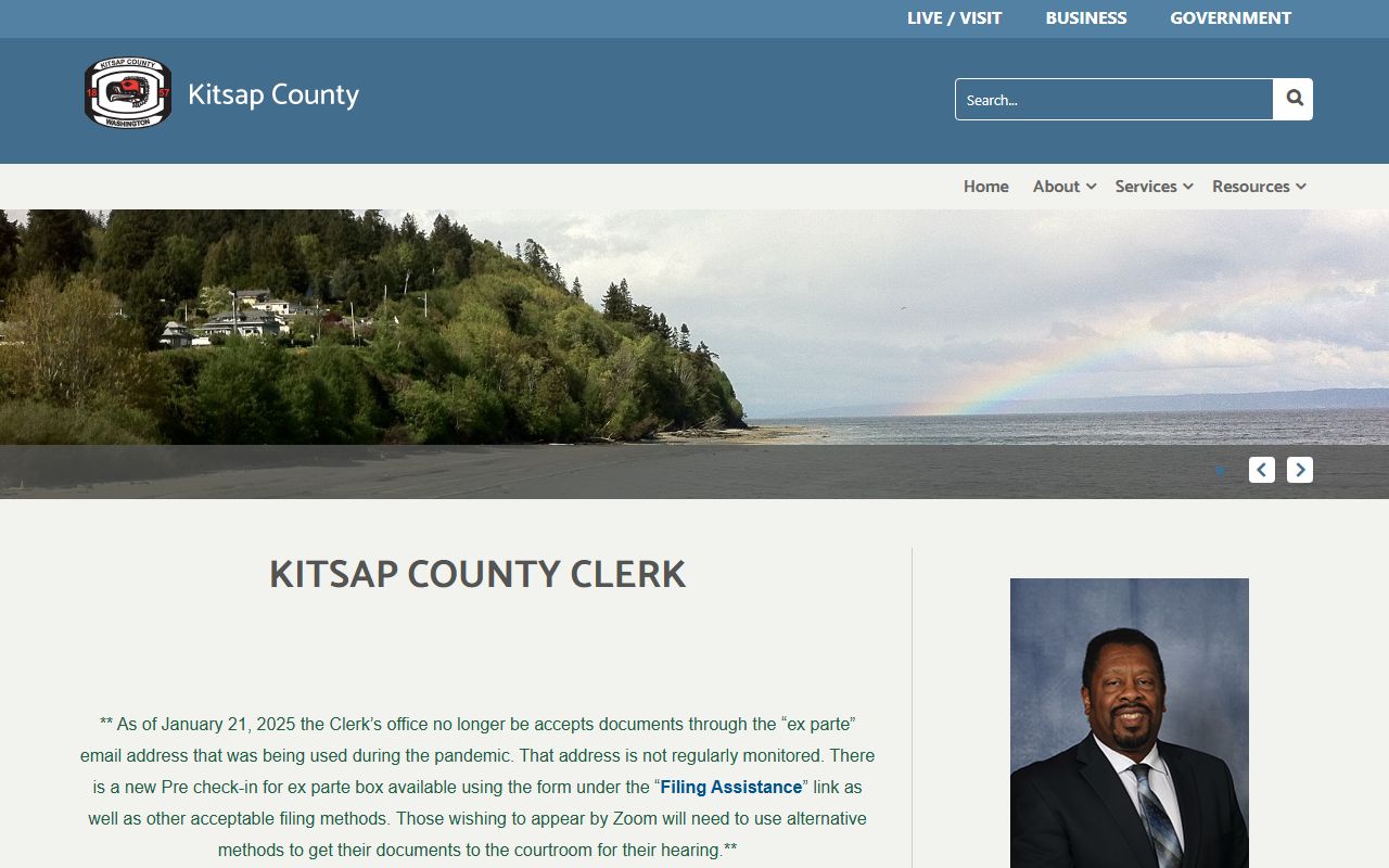 Kitsap County people search Clerk of Superior Court homepage