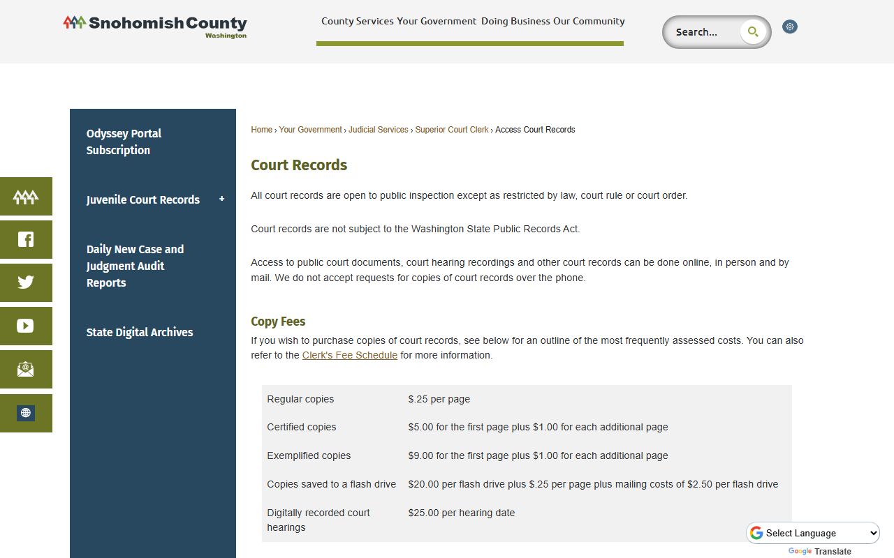Snohomish County people search court records access